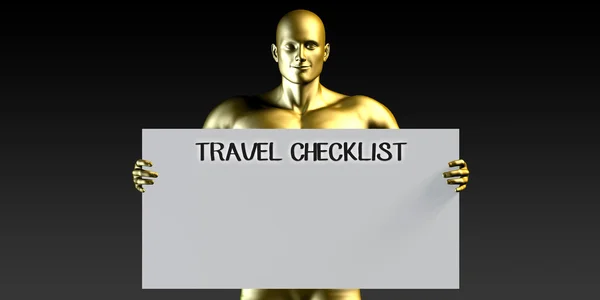 Reise-Checklisten-Konzept — Stockfoto