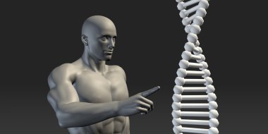 DNA sarmalının yapısı işaret eden bilim adamı