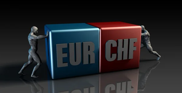 Euro-Chf-Währungspaar — Stockfoto