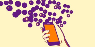 Smartphone eğlence konsept sanat