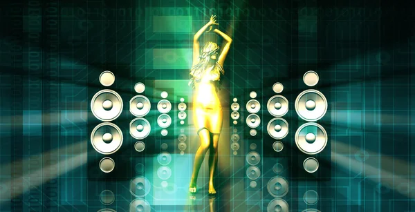 Disco Lady Concept Fondo — Foto de Stock