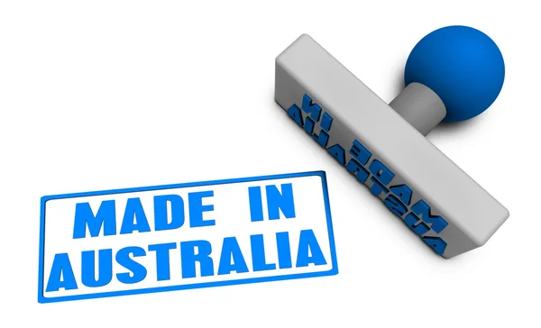 Gyártott-ban Ausztrália bélyegző — Stock Fotó