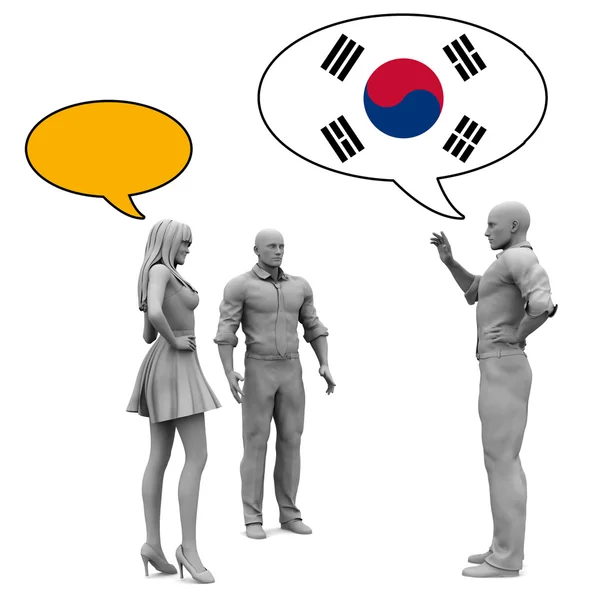 Learn Korean Concept Background — Stock Photo, Image