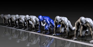 Güçlenmiş işgücü konsept sanat