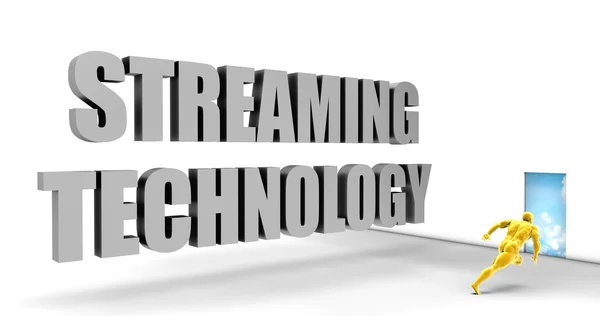 Streaming Tecnologia Concept Art — Fotografia de Stock