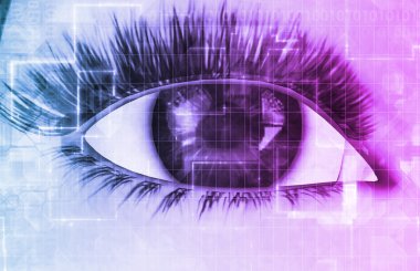 Sibernetik göz konsept sanat