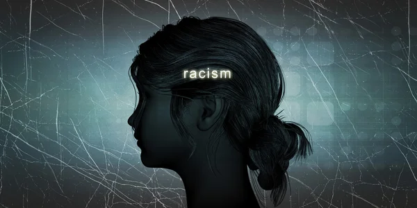 Nő szembe kell néznie a rasszizmus — Stock Fotó