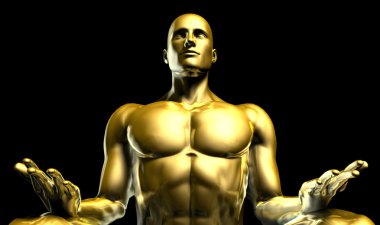 Yoga Lotus pozisyonda oturan adam