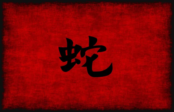 Čínská kaligrafie Symbol hada — Stock fotografie