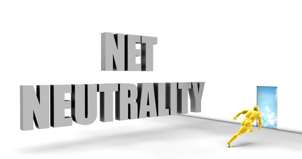 Ilustración del concepto de neutralidad de la red — Foto de Stock