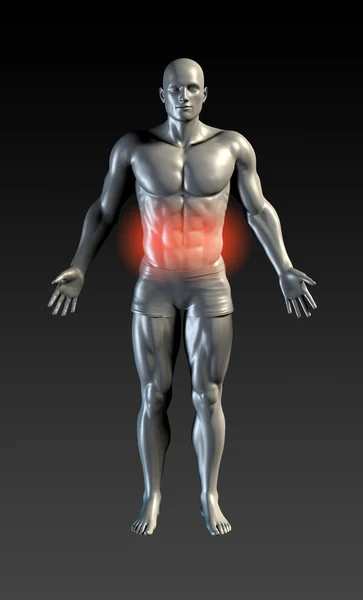 Lesão abdominal como conceito — Fotografia de Stock
