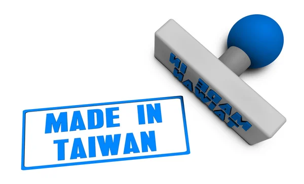 Gyártott-ban taiwan bélyegző — Stock Fotó