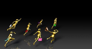 Agresif ve saldırgan Shopper