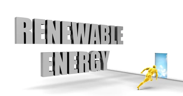 Ανανεώσιμες πηγές ενέργειας ως τέχνη έννοια — Φωτογραφία Αρχείου