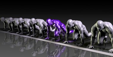 Fütüristik bilim ırk olarak konsept sanat