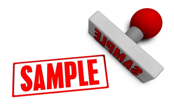 Sample Stamp as Concept Art — Stock Photo, Image