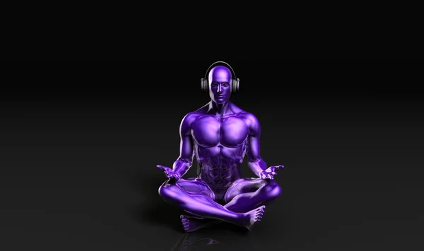瞑想音楽コンセプト アート — ストック写真