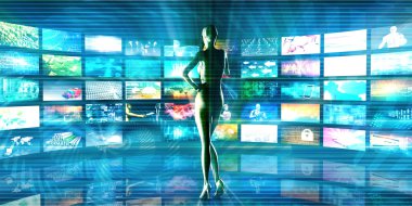 Teknoloji ağ konsept sanat