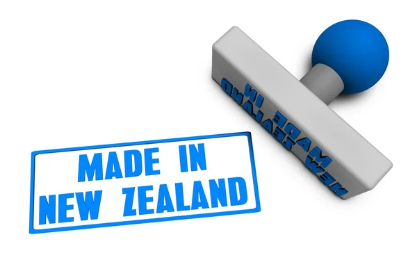 Fremstillet i New Zealand stempel - Stock-foto