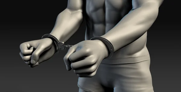 Man in Handcuffs as Concept — Stock Photo, Image