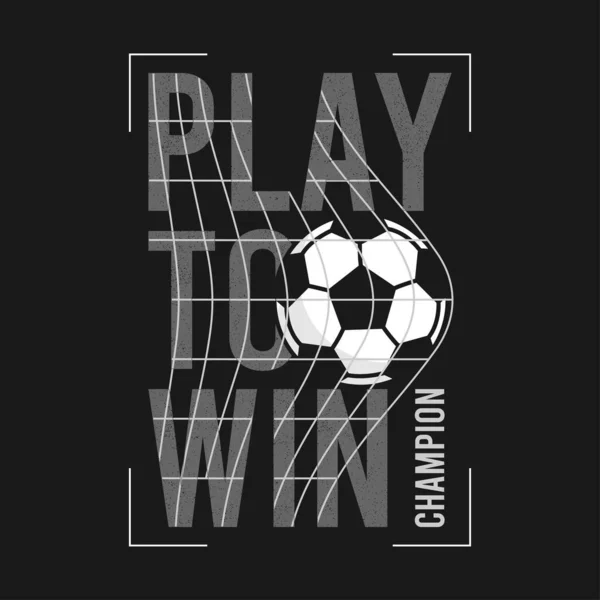 Fußball Oder Fußball Shirt Design Mit Slogan Und Ball Tornetz — Stockvektor