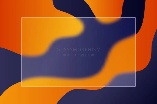 Glassmorphism Effect Transparent Glass Plate — Stock vektor