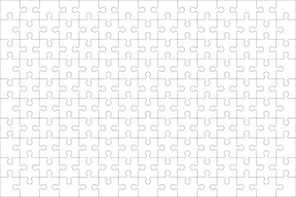Puzzles Grid Blank Template Jigsaw Puzzle 150 Pieces Mosaic Background — Stock Vector