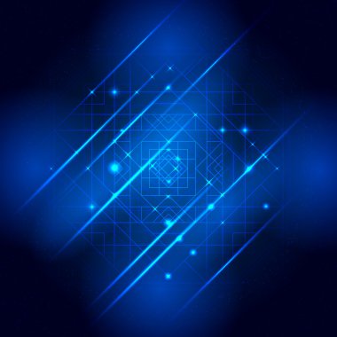 Mandala arka plan - mavi geometrik mandala siyah bir zemin üzerine.