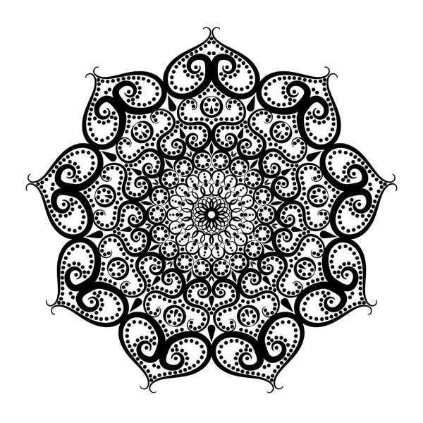 Mandala. Elementos decorativos vintage. Patrón oriental, ilustración vectorial. Islam, árabe, indio, turco, pakistán, chino, motivos otomanos — Archivo Imágenes Vectoriales