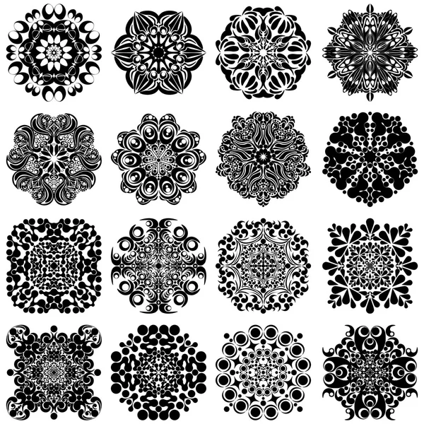Set Mandalas. Round Ornament Pattern — Stock Vector