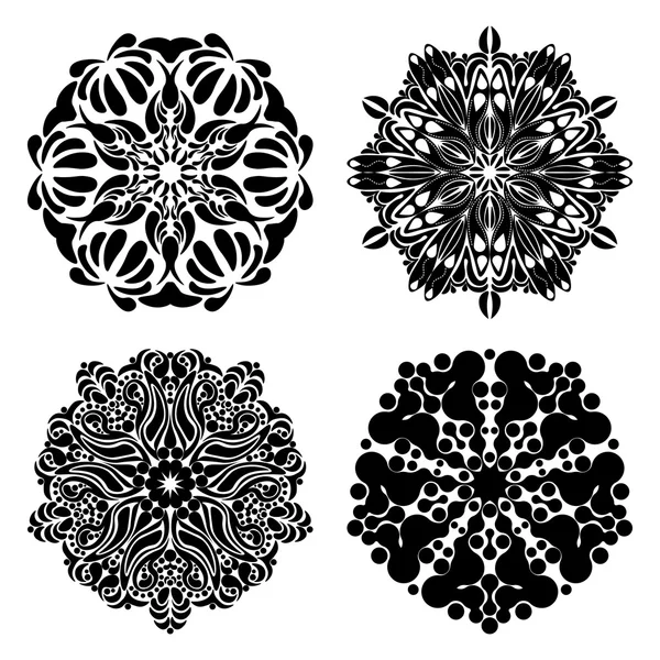 Set Mandalas. Round Ornament Pattern. — Stock Vector