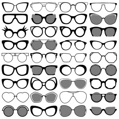 siyah modern güneş gözlüğü seti