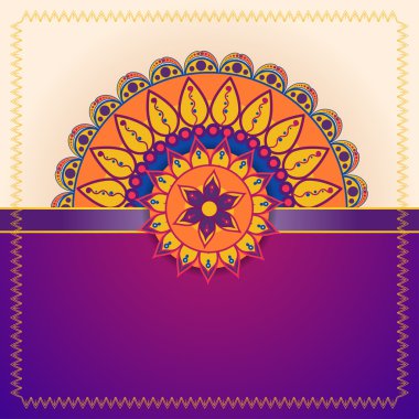 Mandala boş kartı yarısı.