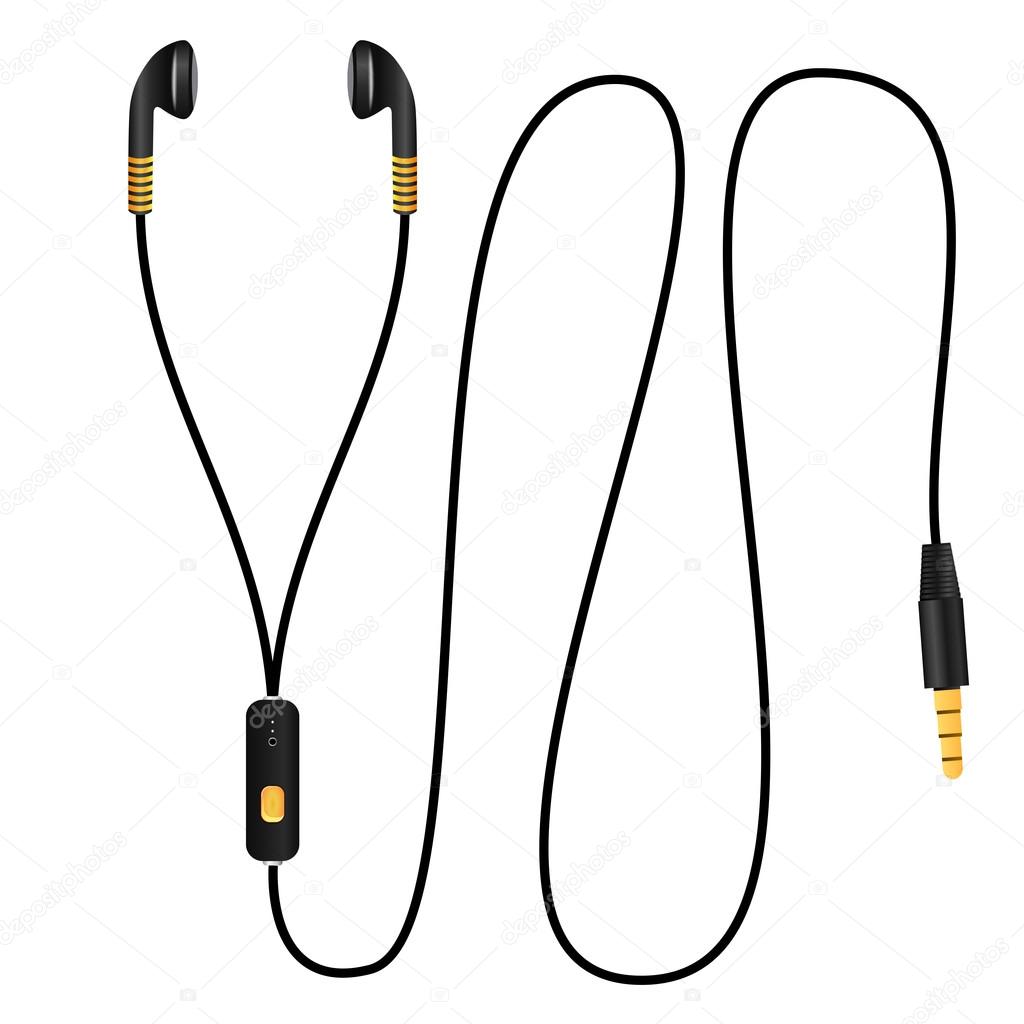 Headphones headset isolated on white background.