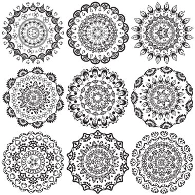 güzel mandalalar ve dantel daireler