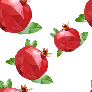 Nar ile seamless modeli düşük Poli.