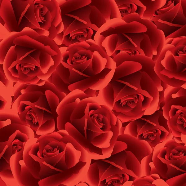 红玫瑰花卉背景. — 图库矢量图片