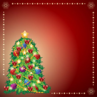 Neşeli Noel kutlaması için güzel Xmas ağacı.