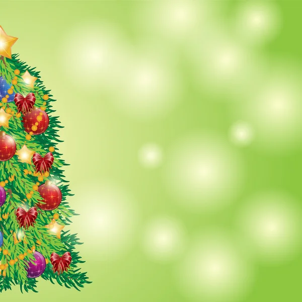 Bela árvore de Natal para a celebração de Feliz Natal . — Vetor de Stock