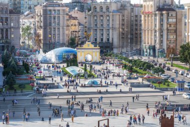 Bağımsızlık Meydanı 'nın hava manzarası - Kiev, Ukrayna