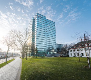 Köln, Almanya - 26 Ocak 2020: LanXESS Kulesi - Alman Özel Kimya Şirketi 'nin karargahı - Köln, Almanya