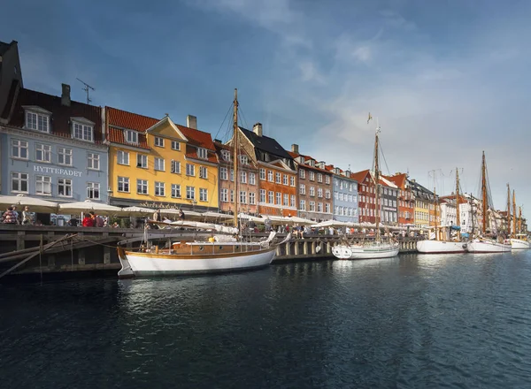 Kopenhaga Dania Czerwca 2019 Port Nyhavn Nabrzeże Kopenhaga Dania — Zdjęcie stockowe
