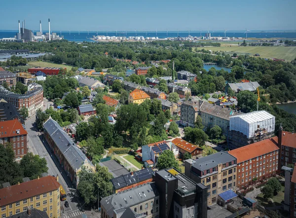 Kopenhaga Dania Czerwca 2019 Widok Lotu Ptaka Wolne Miasto Christiania — Zdjęcie stockowe