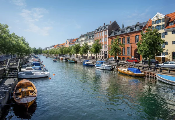 Kanał Łodzie Christianshavn Kopenhaga Dania — Zdjęcie stockowe