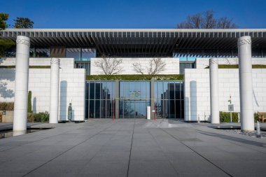 Lozan, İsviçre - 04 Aralık 2019 Olimpiyat Müzesi - Lozan, İsviçre