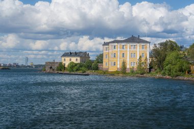 Suomenlinna 'daki Donanma Akademisi ve Pikku Musta Adası - Helsinki, Finlandiya