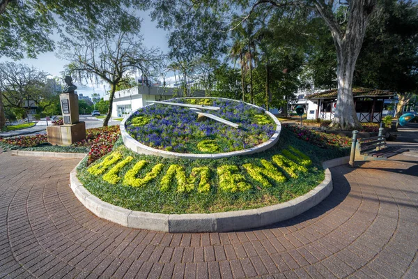 Blumenau Brazil Nov 2020 Blumenau Flower Clock Relogio Das Flores — Stock Photo, Image