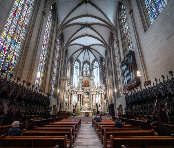 Erfurt Almanya Ocak 2020 Erfurt Katedrali Çişleri Erfurt Thuringia Almanya — Stok fotoğraf