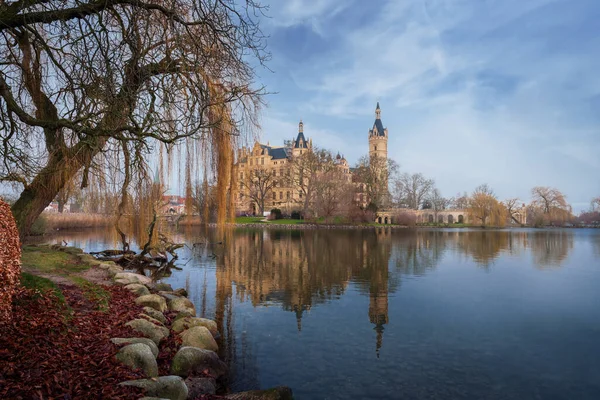 Castillo Lago Schwerin Schwerin Alemania — Foto de Stock