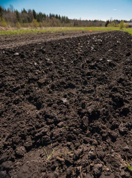 Ploughed Soil Garden — Stock Photo, Image